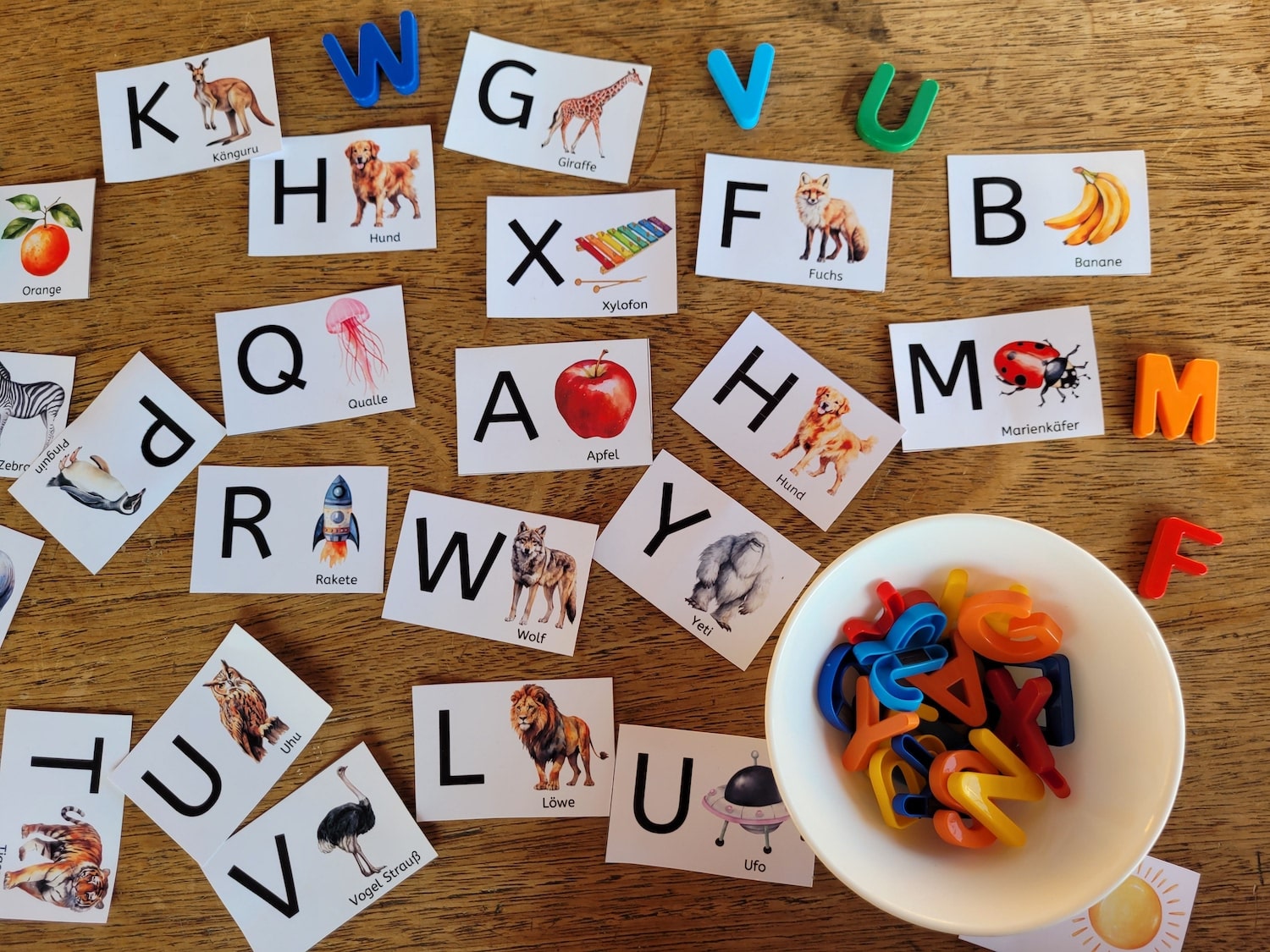 DIY-Spiel zum Buchstaben lernen